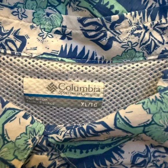 Columbia PFG Fishing/Sun Shirt- Slack Tide Nautical - Picture 2 of 3